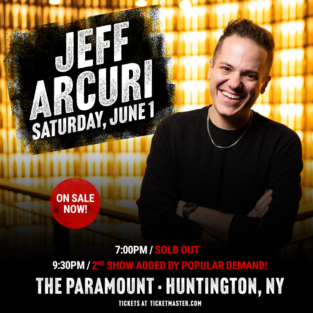 Jeff Arcuri, Saturday, June 1, 2024 at 7pm & 930pm, The Paramount, 370
